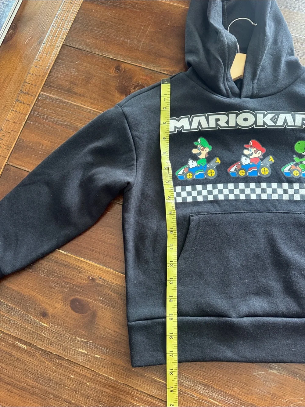 Kids Black Hooded Sweatshirt